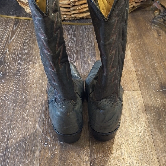 Durango Charcoal Leather Cowboy Boots - Picture 3 of 6